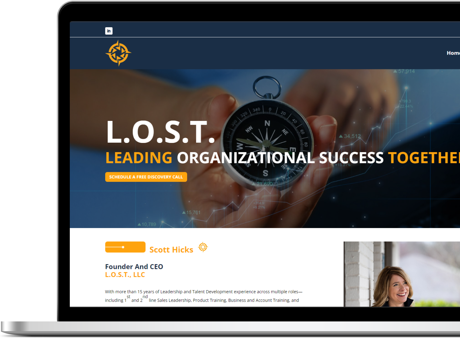 Web Design of a Featured Client - L.O.S.T., Mojoe Branding Agency, Greenville SC