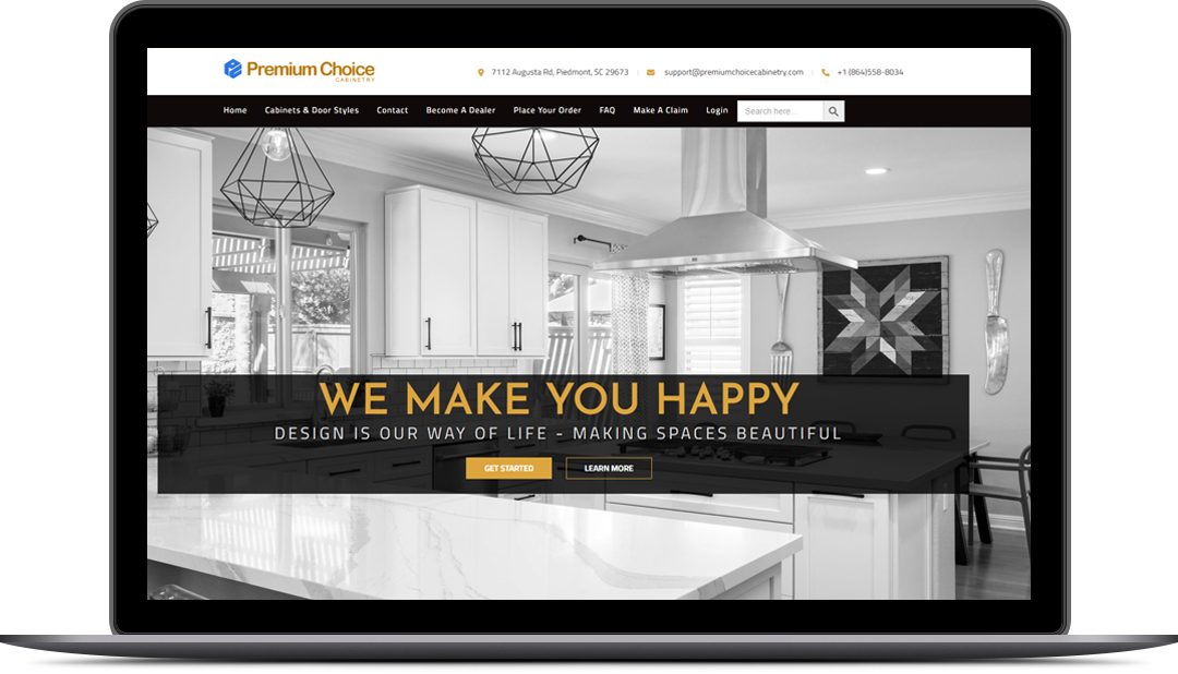 Premium Choices Web Design - Displayed on Laptop - Leading Web Design Agency in Greenville SC